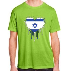 Heart Of Israel Flag Adult ChromaSoft Performance T-Shirt