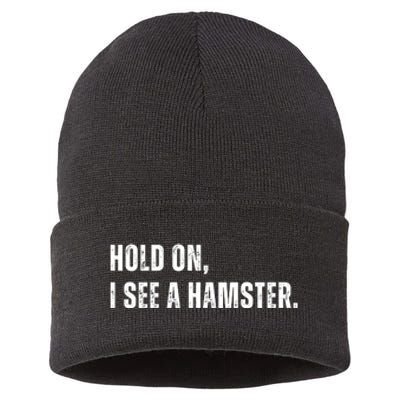 Hold On I See A Hamster Sustainable Knit Beanie