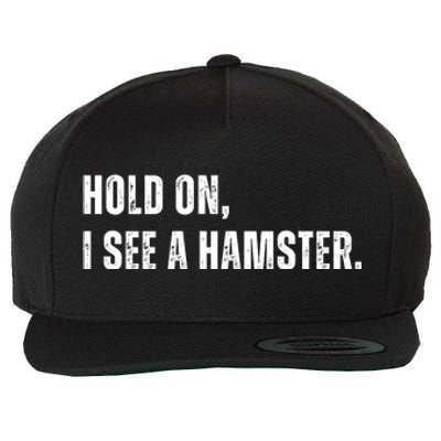 Hold On I See A Hamster Wool Snapback Cap