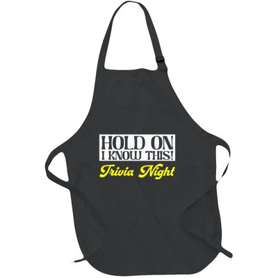 Hold On I Know This Pub Quiz Game Trivia Night Full-Length Apron With Pockets