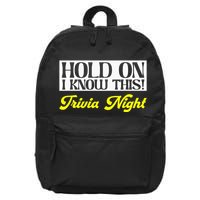 Hold On I Know This Pub Quiz Game Trivia Night 16 in Basic Backpack