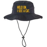 Hold On I See A Cat, Funny Cat Lovers Sarcastic Sayings Bucket Hat