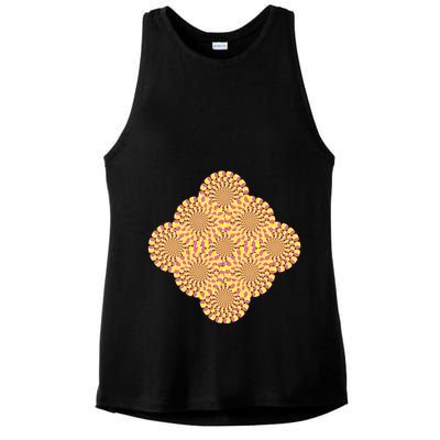 Hypnosis Optical Illusion Spiral Perspective Perception Gift Ladies PosiCharge Tri-Blend Wicking Tank