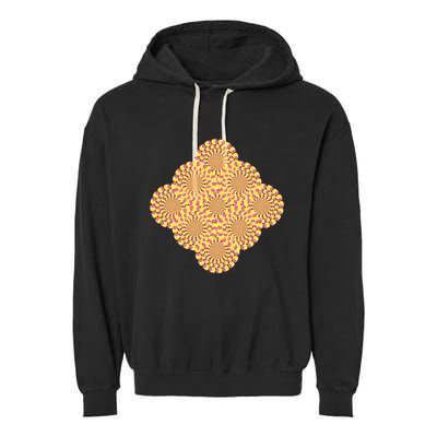 Hypnosis Optical Illusion Spiral Perspective Perception Gift Garment-Dyed Fleece Hoodie
