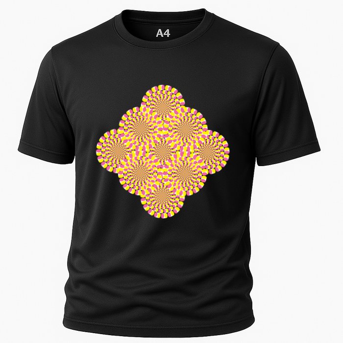 Hypnosis Optical Illusion Spiral Perspective Perception Gift Cooling Performance Crew T-Shirt