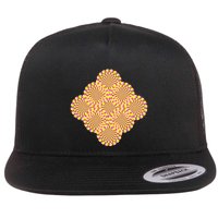 Hypnosis Optical Illusion Spiral Perspective Perception Gift Flat Bill Trucker Hat