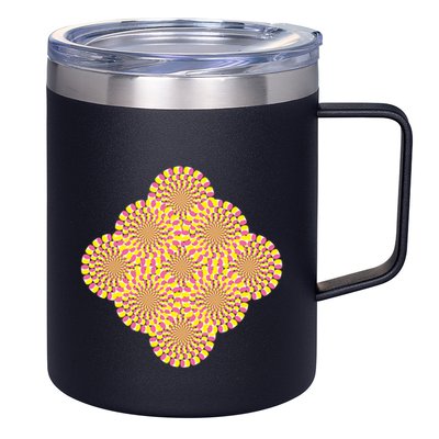 Hypnosis Optical Illusion Spiral Perspective Perception Gift 12oz Stainless Steel Coffee Mug