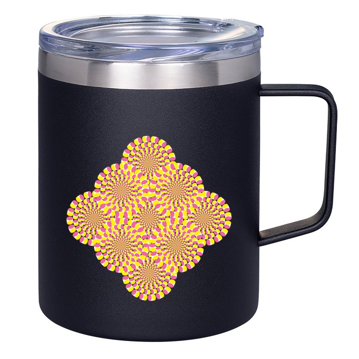 Hypnosis Optical Illusion Spiral Perspective Perception Gift 12oz Stainless Steel Coffee Mug