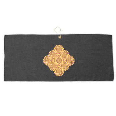 Hypnosis Optical Illusion Spiral Perspective Perception Gift Large Microfiber Waffle Golf Towel