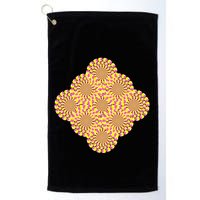 Hypnosis Optical Illusion Spiral Perspective Perception Gift Golf Towel