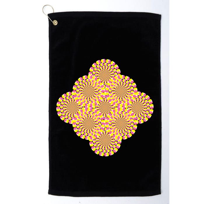 Hypnosis Optical Illusion Spiral Perspective Perception Gift Golf Towel