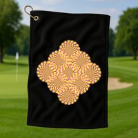 Hypnosis Optical Illusion Spiral Perspective Perception Gift Golf Towel