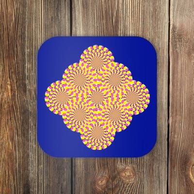 Hypnosis Optical Illusion Spiral Perspective Perception Gift Coaster