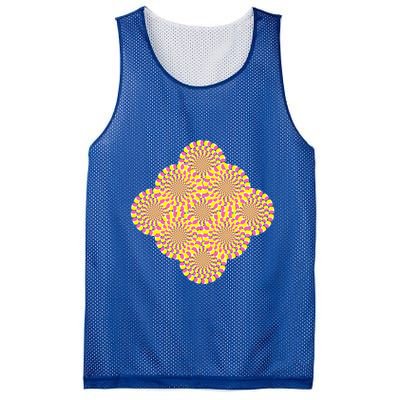 Hypnosis Optical Illusion Spiral Perspective Perception Gift Mesh Reversible Basketball Jersey Tank