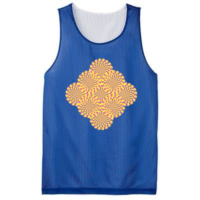 Hypnosis Optical Illusion Spiral Perspective Perception Gift Mesh Reversible Basketball Jersey Tank