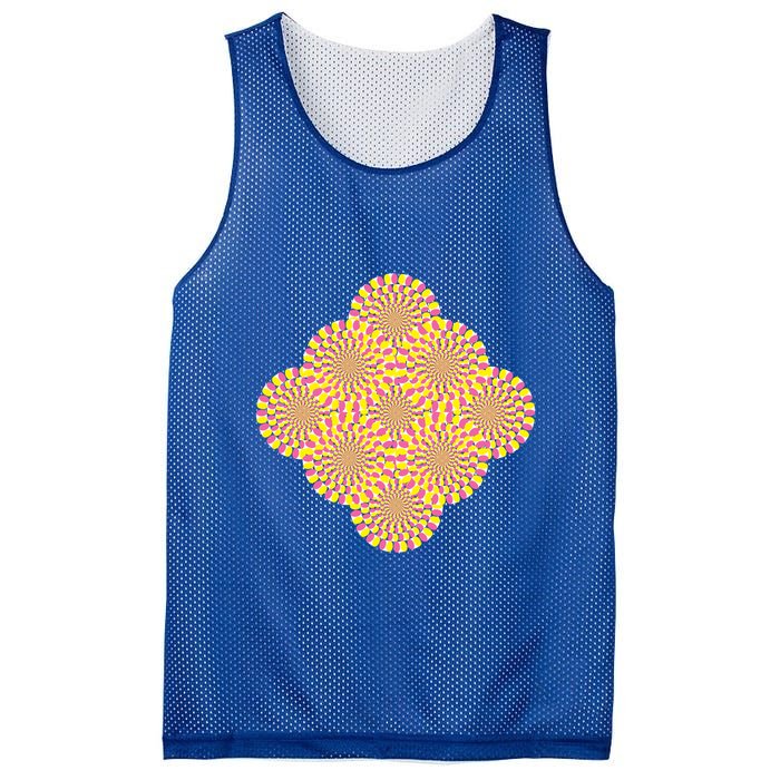 Hypnosis Optical Illusion Spiral Perspective Perception Gift Mesh Reversible Basketball Jersey Tank