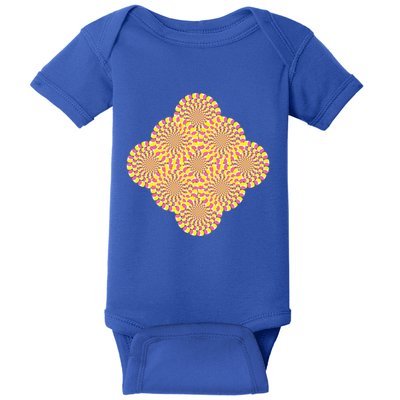 Hypnosis Optical Illusion Spiral Perspective Perception Gift Baby Bodysuit