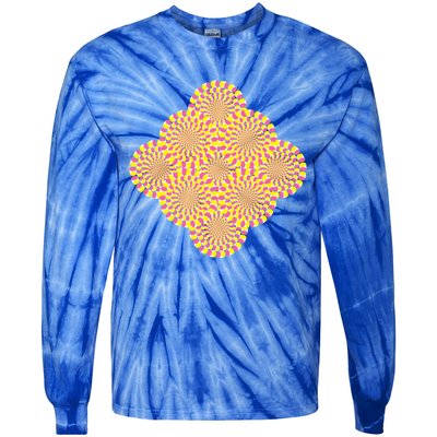 Hypnosis Optical Illusion Spiral Perspective Perception Gift Tie-Dye Long Sleeve Shirt