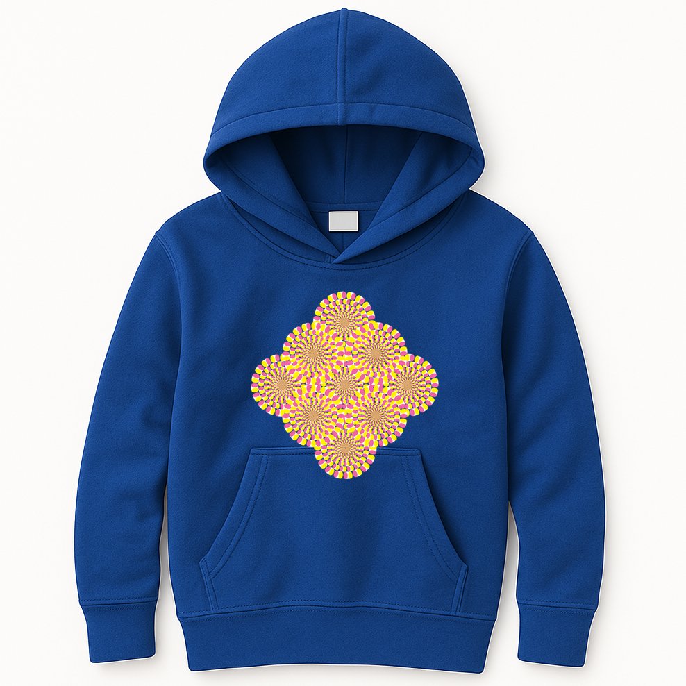 Hypnosis Optical Illusion Spiral Perspective Perception Gift Kids Hoodie