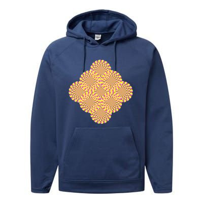 Hypnosis Optical Illusion Spiral Perspective Perception Gift Performance Fleece Hoodie