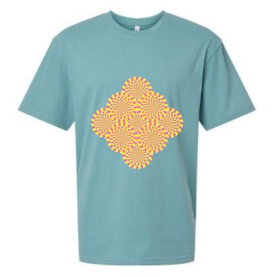 Hypnosis Optical Illusion Spiral Perspective Perception Gift Sueded Cloud Jersey T-Shirt