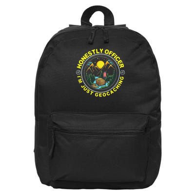 Honestly Officer I'm Just Geocaching Map Reading Geocache 16 in Basic Backpack