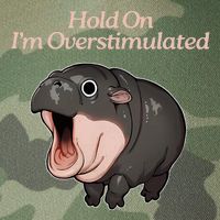 Hold On I_m Overstimulated Moo Deng Baby Hippo Moo Legacy Tie Dye Trucker Hat