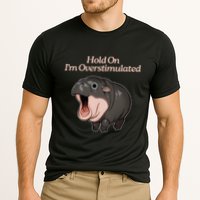 Hold On I_m Overstimulated Moo Deng Baby Hippo Moo Performance Shirt