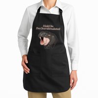 Hold On I_m Overstimulated Moo Deng Baby Hippo Moo Apron