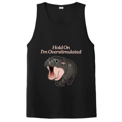 Hold On I_m Overstimulated Moo Deng Baby Hippo Moo PosiCharge Competitor Tank