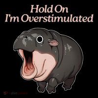 Hold On I_m Overstimulated Moo Deng Baby Hippo Moo Visor