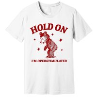 Hold On I’M Overstimulated Bear Premium T-Shirt