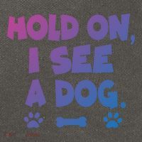 Hold On I See A Dog Gift Cotton Canvas Backpack