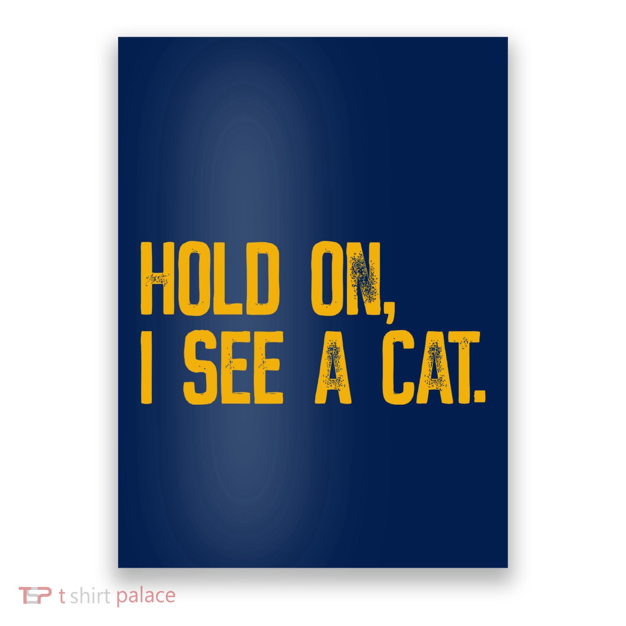 Hold On I See A Cat, Funny Cat Lovers Sarcastic Sayings Poster