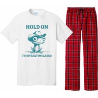 Hold On Im Overstimulated Frog Adhd And Anxiety Funny Frog Pajama Set