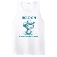 Hold On Im Overstimulated Frog Adhd And Anxiety Funny Frog PosiCharge Competitor Tank