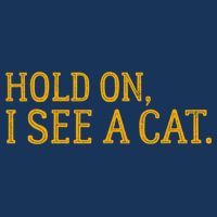 Hold On I See A Cat, Funny Cat Lovers Sarcastic Sayings Performance Shirt
