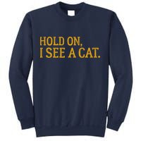 Hold On I See A Cat, Funny Cat Lovers Sarcastic Sayings Sweatshirt