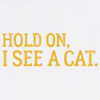 Hold On I See A Cat, Funny Cat Lovers Sarcastic Sayings Garment-Dyed Sweatshirt
