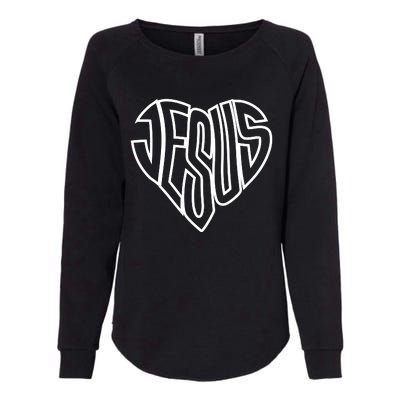 Heart Of Jesus Womens California Wash Sweatshirt