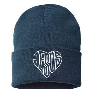 Heart Of Jesus Sustainable Knit Beanie