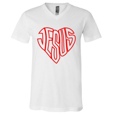 Heart Of Jesus V-Neck T-Shirt