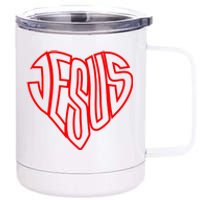 Heart Of Jesus 12 oz Stainless Steel Tumbler Cup