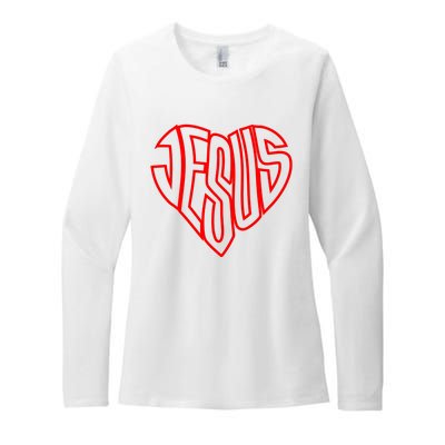 Heart Of Jesus Womens CVC Long Sleeve Shirt