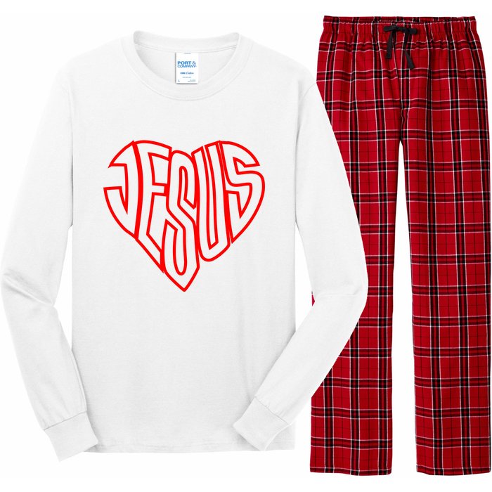 Heart Of Jesus Long Sleeve Pajama Set