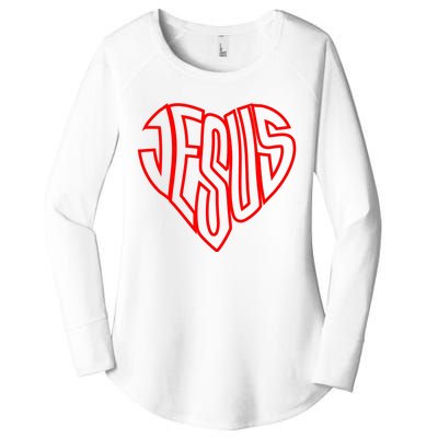 Heart Of Jesus Women's Perfect Tri Tunic Long Sleeve Shirt