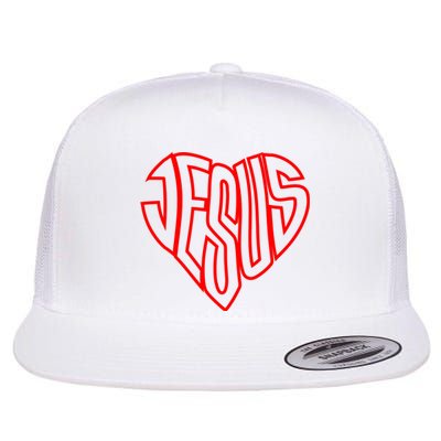 Heart Of Jesus Flat Bill Trucker Hat