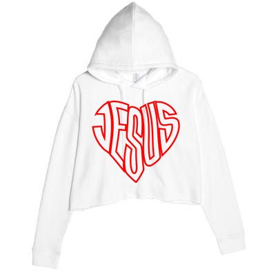 Heart Of Jesus Crop Fleece Hoodie