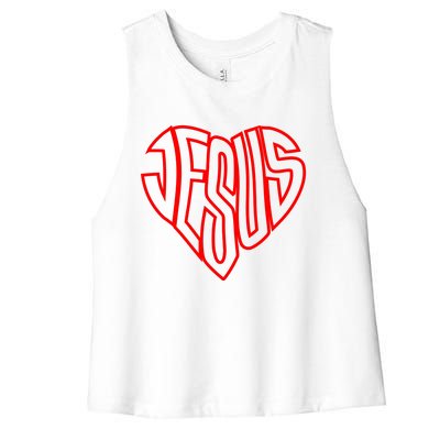 Heart Of Jesus Women's Racerback Cropped Tank