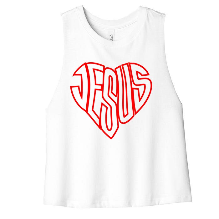 Heart Of Jesus Women's Racerback Cropped Tank